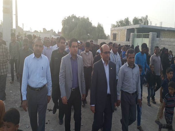 آئین استقبال کاروان نمادین کربلا در سیریک برگزار شد+ تصاویر