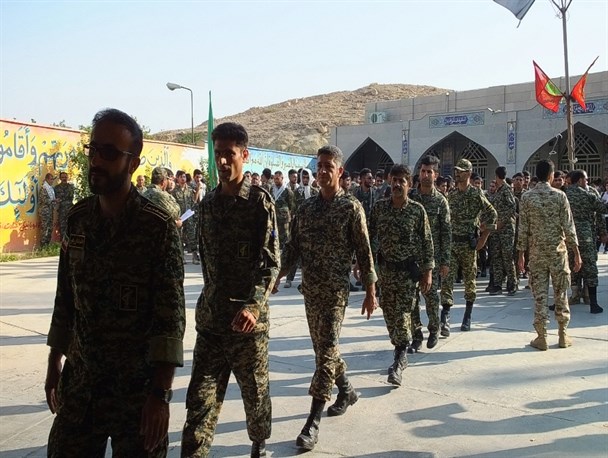 عزم راسخ بسیجیان درحفظ کیان انقلاب/نمایش اقتدار باشکوه یکهزار بسیجی در گچساران+تصاویر