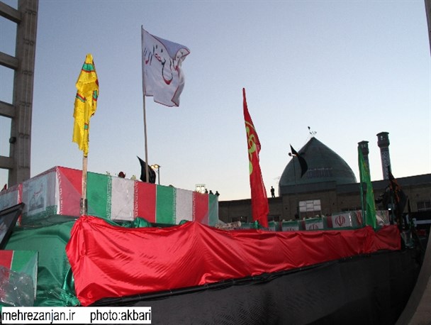45 شهید گمنام مهمان دسته عزادری حسینیه اعظم زنجان +تصاویر