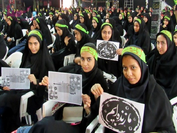 دختران دانش آموز اصفهانی به پویش «ما زنده ایم» پیوستند/ تصاویر