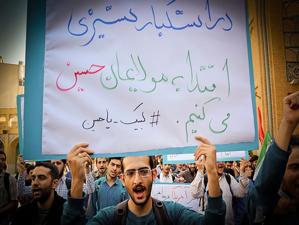 «مرگ بر آمریکا و اسرائیل و مرگ بر صهیونیست» شعار راهبردی تربیت‌یافتگان مکتب عاشورایی است