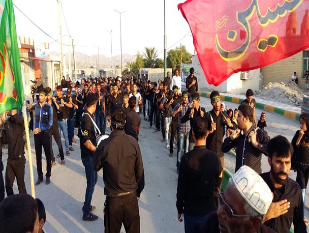 مراسم عزاداری اربعین حسینی در بشاگرد برگزار شد