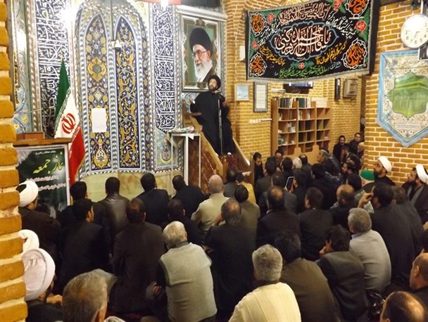 مراسم شب اربعین در مسجد جامع تاریخی سراب برگزار شد