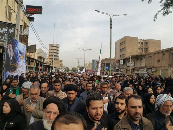 پیکرهای مطهر شهدای حله در اهواز تشییع شد