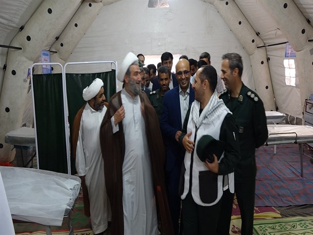 بیمارستان صحرایی سپاه در سیریک برپا شد+ تصاویر