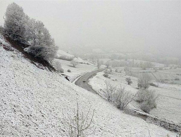 بارش ۱۵ سانتی متری برف در مناطق کوهستانی رودبار/ جاده های ارتباطی باز است