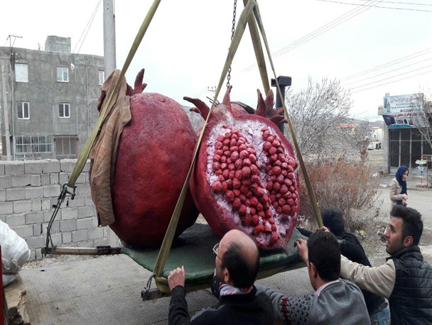 المان زیبای انار راهی روستای نمهیل خلخال شد