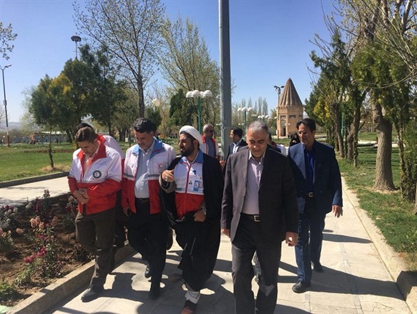 رییس سازمان جوانان هلال احمر کشور و بازدید از  مراکز امداد و نجات تویسرکان+تصاویر