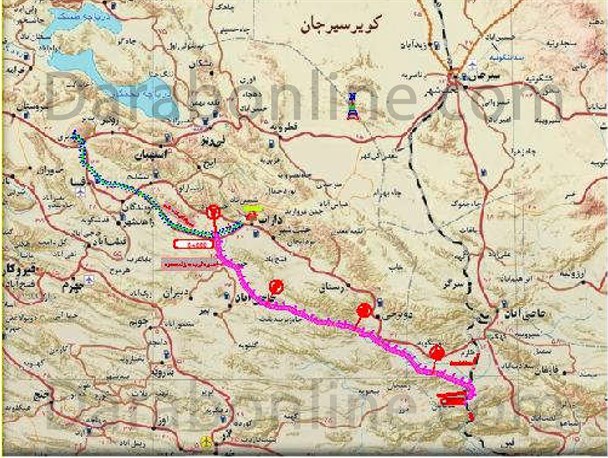 اتصال داراب و زرین دشت به شبکه سراسری راه آهن