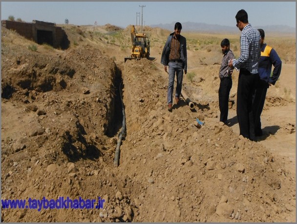 پروژه آبرسانی به روستای خیابان شهرستان تایباد/تصاویر