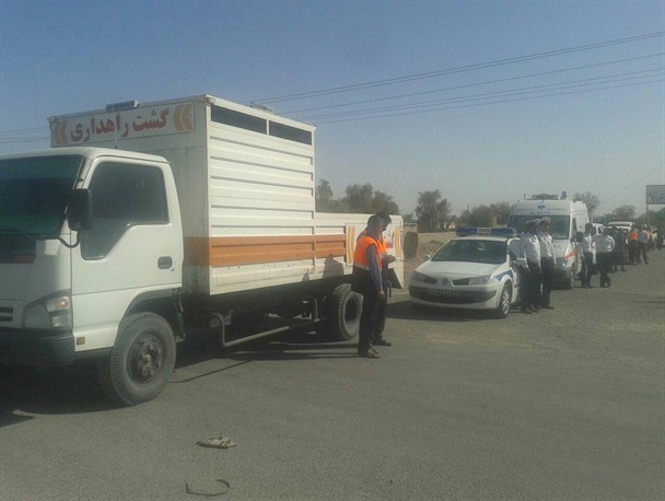 مانور مقابله با حوداث جاده‌ای در ریگان برگزارشد