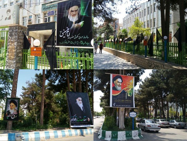 پارس آباد مغان در آستانه سالگرد ارتحال امام خمینی(ره) سیاهپوش شد/ تصاویر