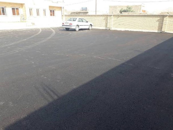 آسفالت محوطه مرکز خدمات جامع سلامت شهرستان چرام +تصاویر