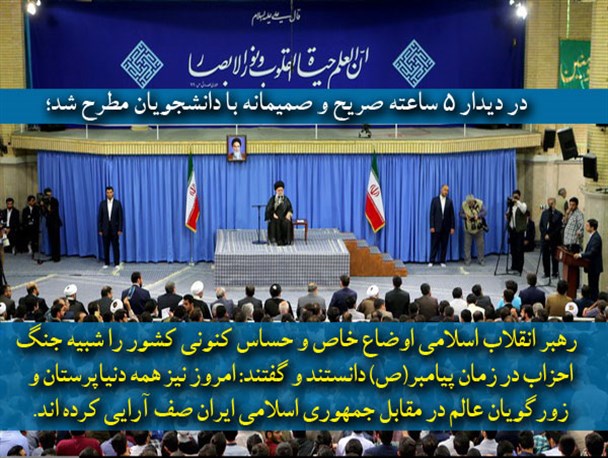 ۱۲ توصیه مهم امام خامنه‌ای درباره وظایف تشکل های دانشجویی