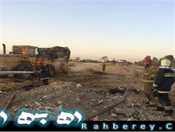 آتش سوزی در انبار علوفه دام