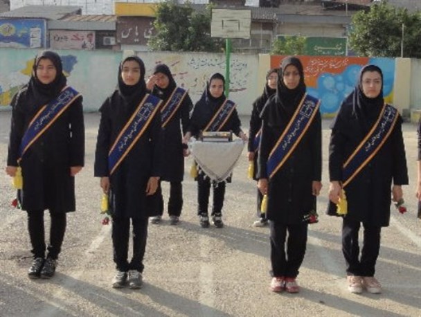 قرائت پیام مهر توسط نیروی انتظامی در دبیرستان شهید علی میاندره کردکوی + تصاویر
