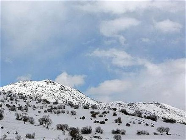 برف پاییزی ارتفاعات شیروان را سفید پوش کرد