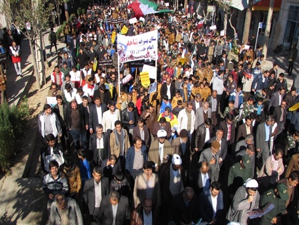 راهپیمایی 13 آبان در گرمه به روایت تصویر