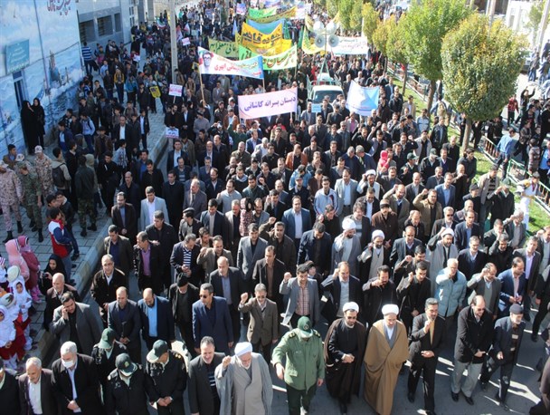 راهپیمایی ۱۳ آبان در ابهر + تصاویر
