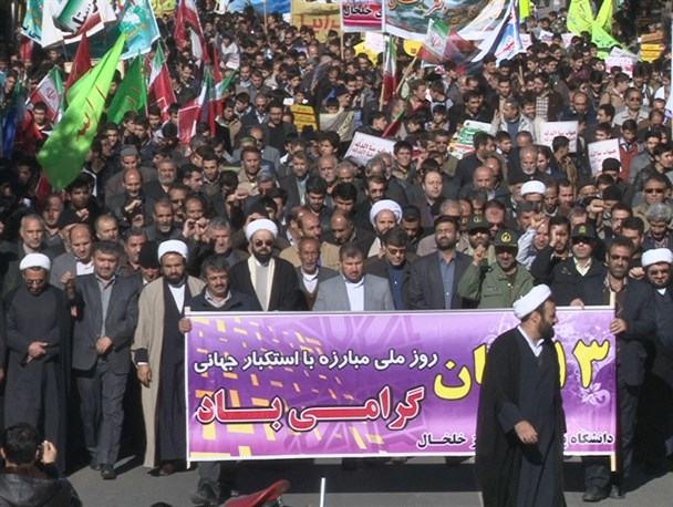 راهپیمایی باشکوه مردم خلخال در راهپیمایی روز ملی مبارزه با استکبار/ تصاویر