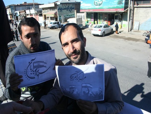 گزارش تصویری/ پویش مردمی "مرگ بر آمریکا" در آزادشهر