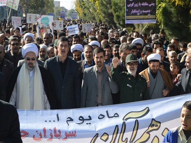 طنین فریاد استکبار ستیزی و شعار " مرگ بر آمریکا" در میاندوآب/تصاویر-بخش دوم