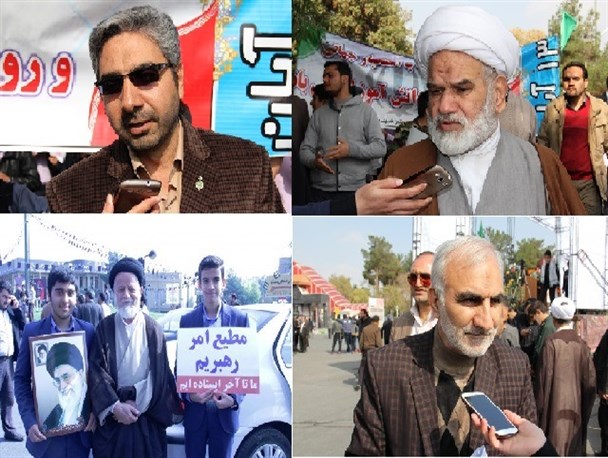 مسئولین سمنانی در راهپیمایی روز 13 آبان چه گفتند