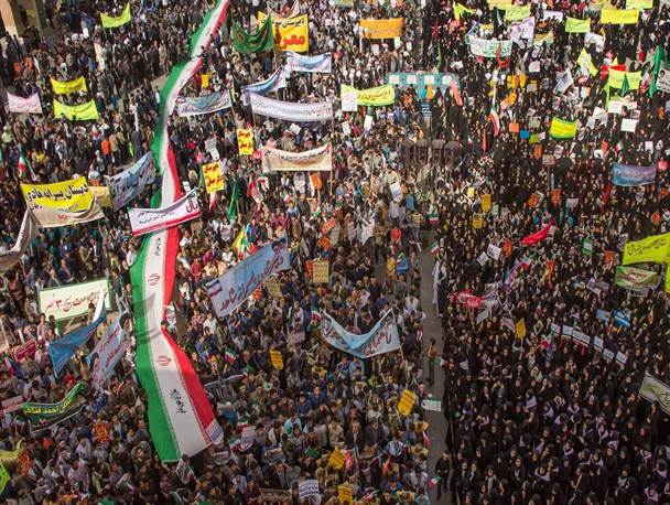 نفرت روزافزون مردم انقلابی یزد از استکبار جهانی در قاب دوربین