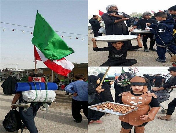 حاشیه های جالب از زائران پیاده روی اربعین/ پذیرایی کودکان حسینی تا خیاط های بزرگسال +تصاویر
