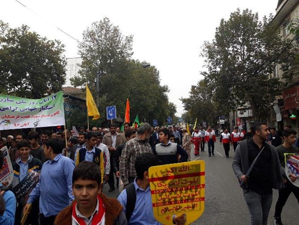 دانش آموزان گلستانی با شرکت در مراسم ۱۳ آبان روز خود را گرامی داشتند