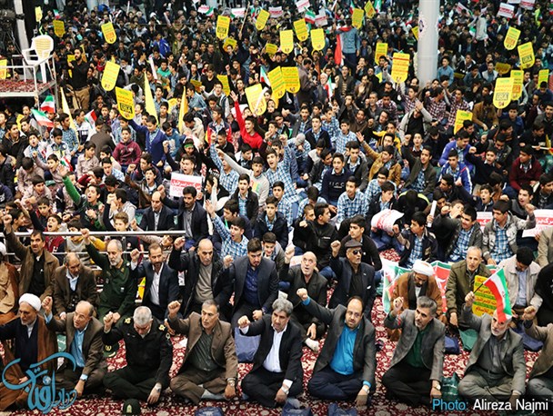 فریاد مرگ بر آمریکا در استان مرکزی طنین انداز شد