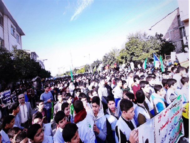 راهپیمایی 13 آبان در مازندران