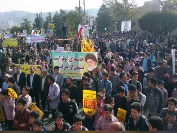 طنین فریاد استکبار ستیزی مردم ایلام در یوم الله ۱۳ آبان ماه