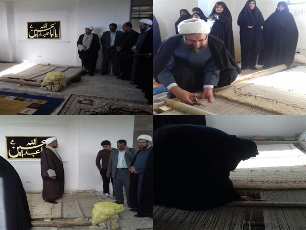 هفتمین فرش دست‌بافت بانوان اردلی به عتبات عالیات اهداء شد+ تصاویر