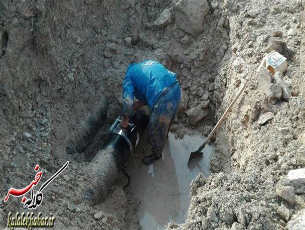 شکستگی خط انتقال آب شرب شهر فراغی برطرف شد+ تصاویر