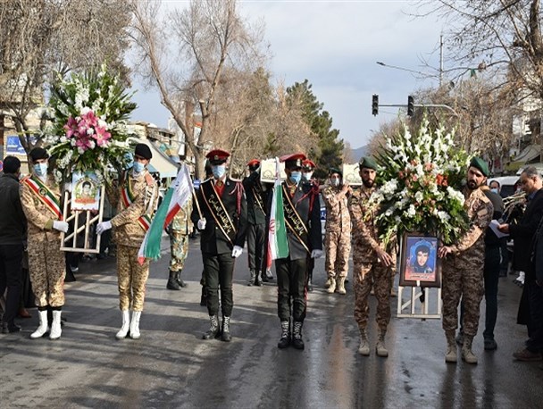 تشییع دو شهید دفاع مقدس در بجنورد