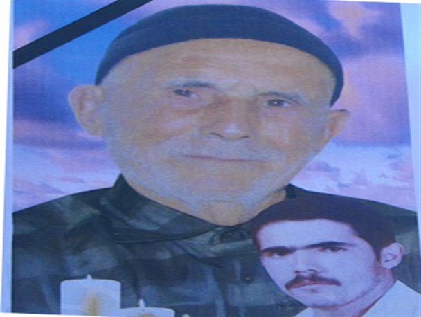 پیکر پدر شهید "حسین بغدادی " پس از تشییع باشکوه، کنار مزار فرزندش آرام گرفت