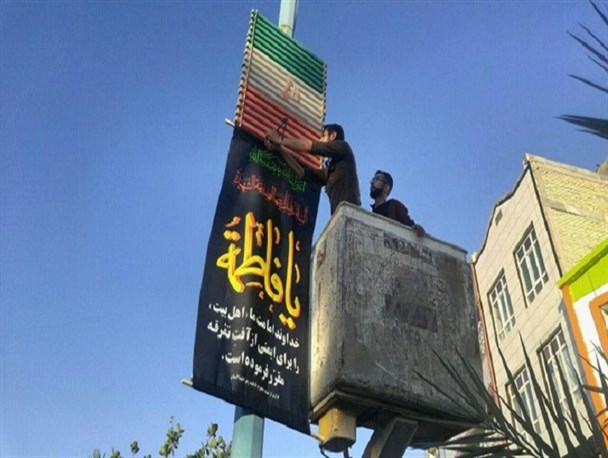شهر ملاثانی در عزای دخت نبی اکرم(ص) سیاه پوش شد + تصاویر