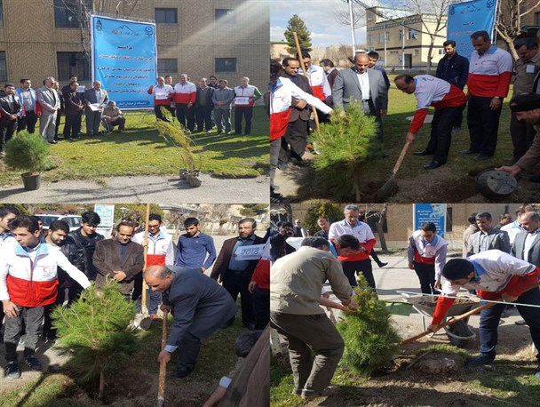مراسم نمادین کاشت نهال به مناسبت روز درختکاری و استقبال از رویداد همدان ۲۰۱۸