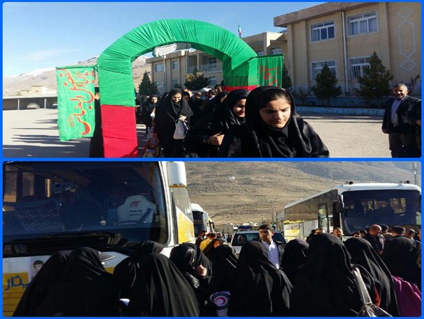 اعزام ۳۰۰ دانش آموز خواهر اردلی به مناطق عملیاتی جنوب کشور