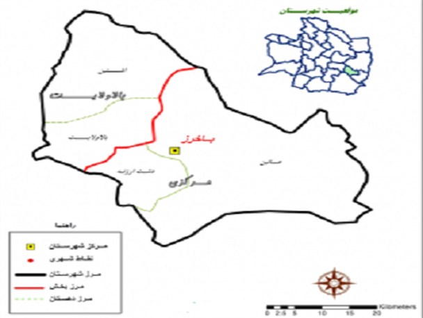 باخرز، شهرستانی با ساختار اداری ناقص