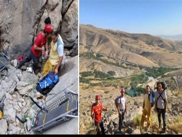 نجات کوهنورد گرفتار شده در کوهستان گرین نهاوند