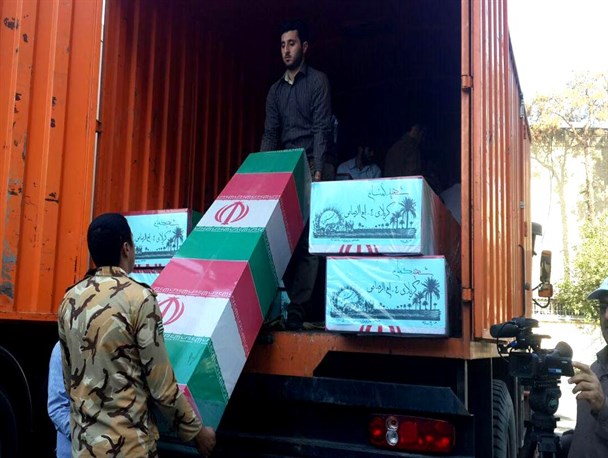 لحظه تحویل 30 شهید غواص مازندرانی در معراج شهدا