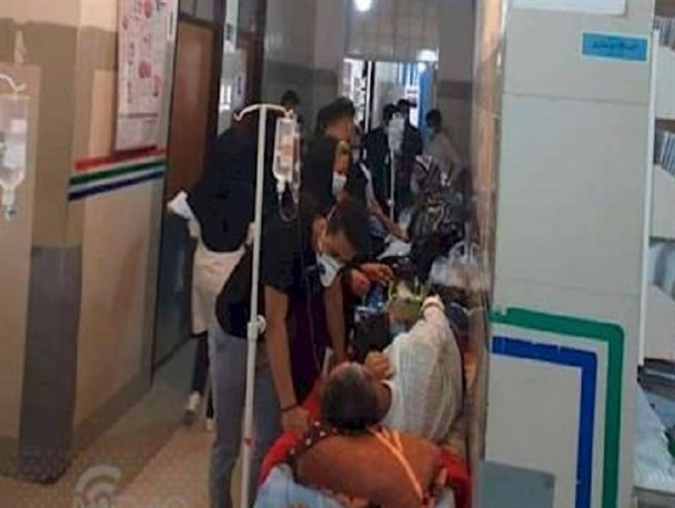 بستری بیماران در راهروهای بیمارستان شهید رجایی گچساران / درگیری گچسارانی ها با کرونا خانوادگی شده است