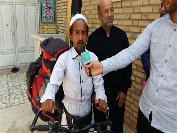 جوان مشهدی زائر کربلا به اندیمشک رسید + تصویر