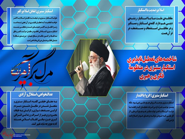 اینفوگرافیک/ شاخصه های تعطیل ناپذیری استکبارستیزی در منظومه فکری رهبری