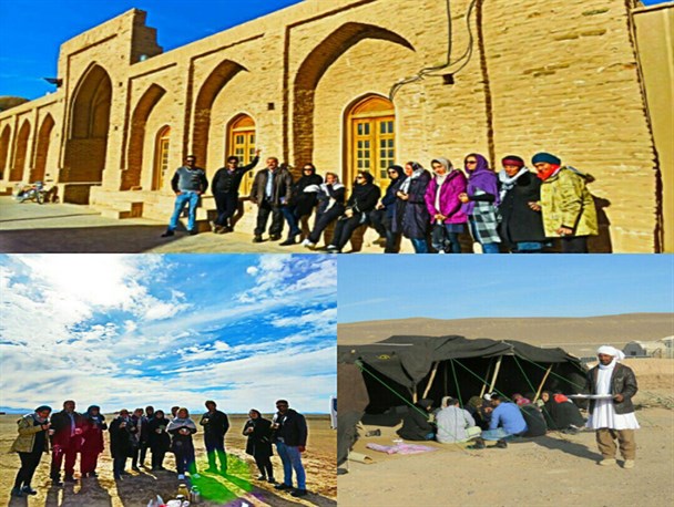 دانشجویان دانشگاه تهران از مجموعه تاریخی شهرستان سرایان بازدید کردند