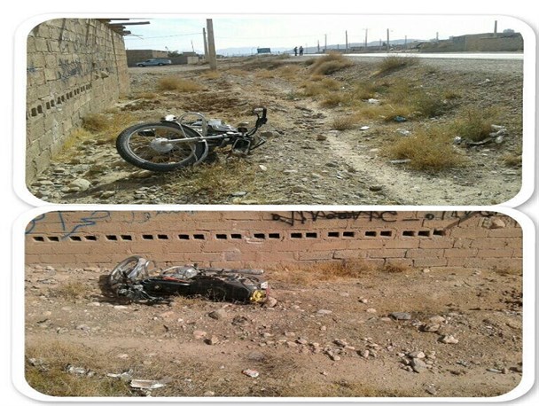 برخورد موتور سیکلت با عابر پیاده حادثه آفرید