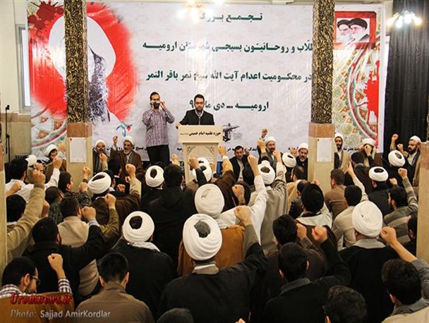 تجمع اعتراضی طلاب ارومیه در محکومیت اعدام شیخ نمر