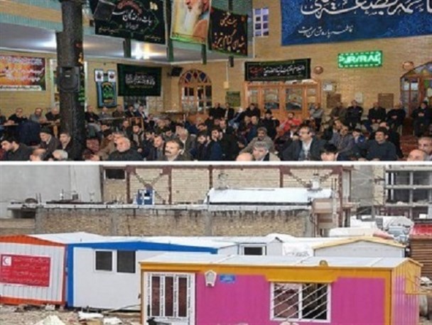 مصرف مخارج نذری هیئت عزاداری برای خرید کانکس زلزله زدگان کرمانشاه